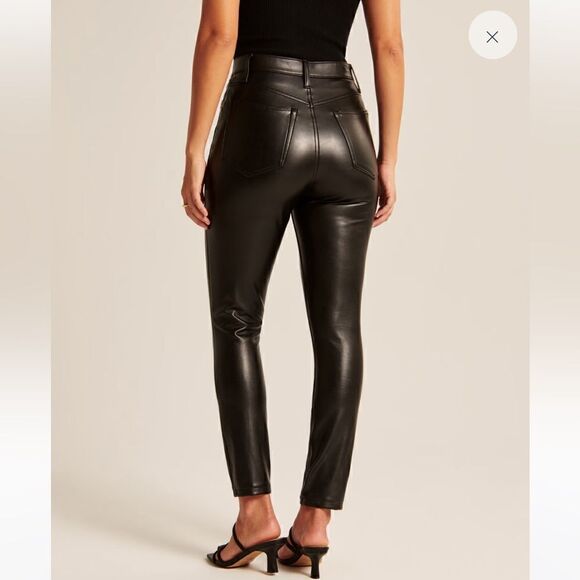 A & F Curve Love Vegan Leather Skinny Pant - Picture 7 of 16
